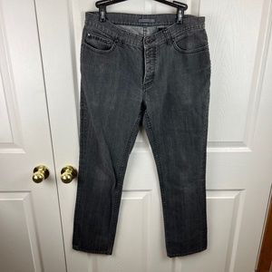 Men's John Varvatos Button Fly Straight Leg Jeans Black Size 32